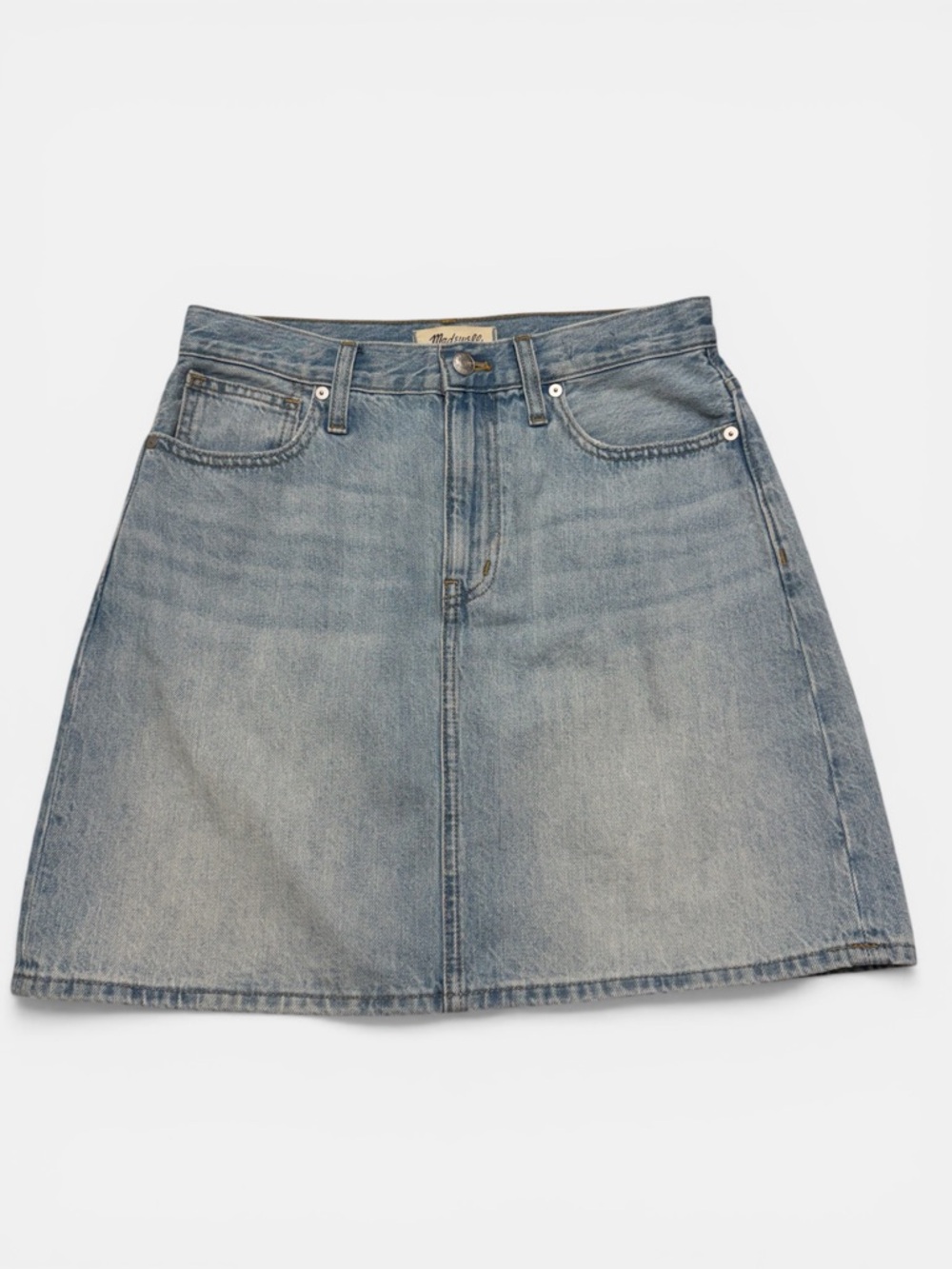 Madewell Rigid Denim A-Line Skirt - Picture 2 of 9